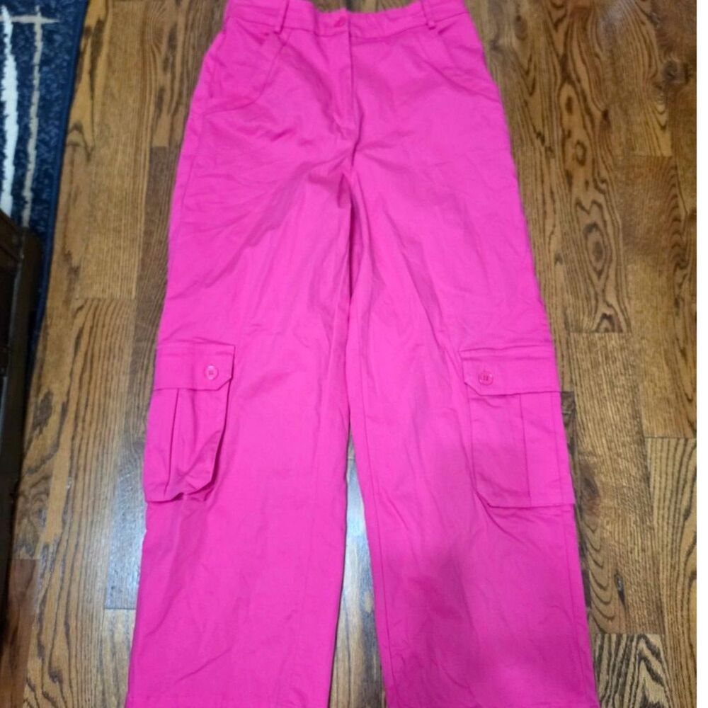 The Drop Hot Pink Cargo Crop Size Medium